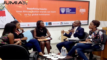 (L-r): Lisa Folawiyo, Deola Sagoe, Tara Durotoye, Dayo Eweje, and Funmi Daniel, who sat on the e-Commerce fashion panel hosted by Lagos Business School, recently.